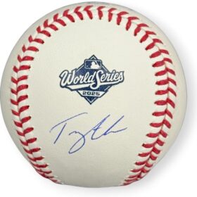 Tommy Edman Autographed 2025 World Series Baseball - Dodgers Sweet Spot Signature (Tristar)