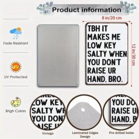 Funny Teacher & Student Tin Sign - 8x12 Inch Retro Metal Wall Art for Middle & High School Classroom, Math, English, Science & History Decor - Educational Gift