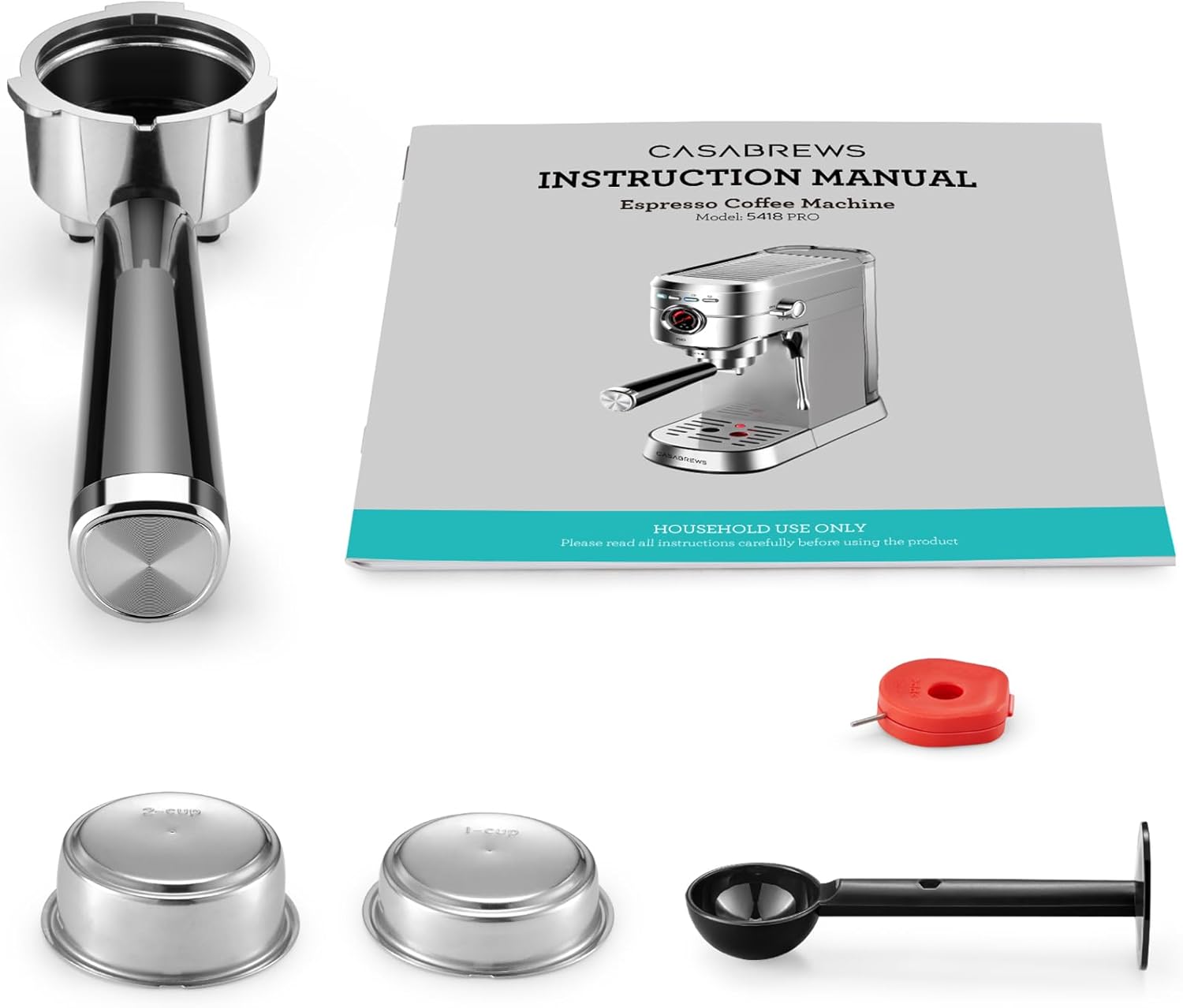 CASABREWS 5418 PRO Espresso Machine - 20 Bar Professional Coffee Maker with Rapid Milk Frother, Stainless Steel Semi-Automatic Brewer for Latte, Cappuccino & Mocha