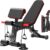 600LBS Adjustable Weight Bench for Home Gym - Foldable Incline/Decline Fitness Bench with High-Density Foam Padded Backrest for Full Body Workout