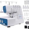 MILLEPUNTI MLD42 Heavy Duty Overlock Serger Machine – 1300 SPM High Speed, 2-3-4 Thread Capability with Metal Frame, Differential Feed & Accessories