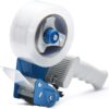 Pacific Mailer Heavy-Duty 2-Inch Tape Gun Dispenser with Ergonomic Grip & Adjustable Tension Brake – Professional Blue Packing Tool for Warehouse, Moving, and Office