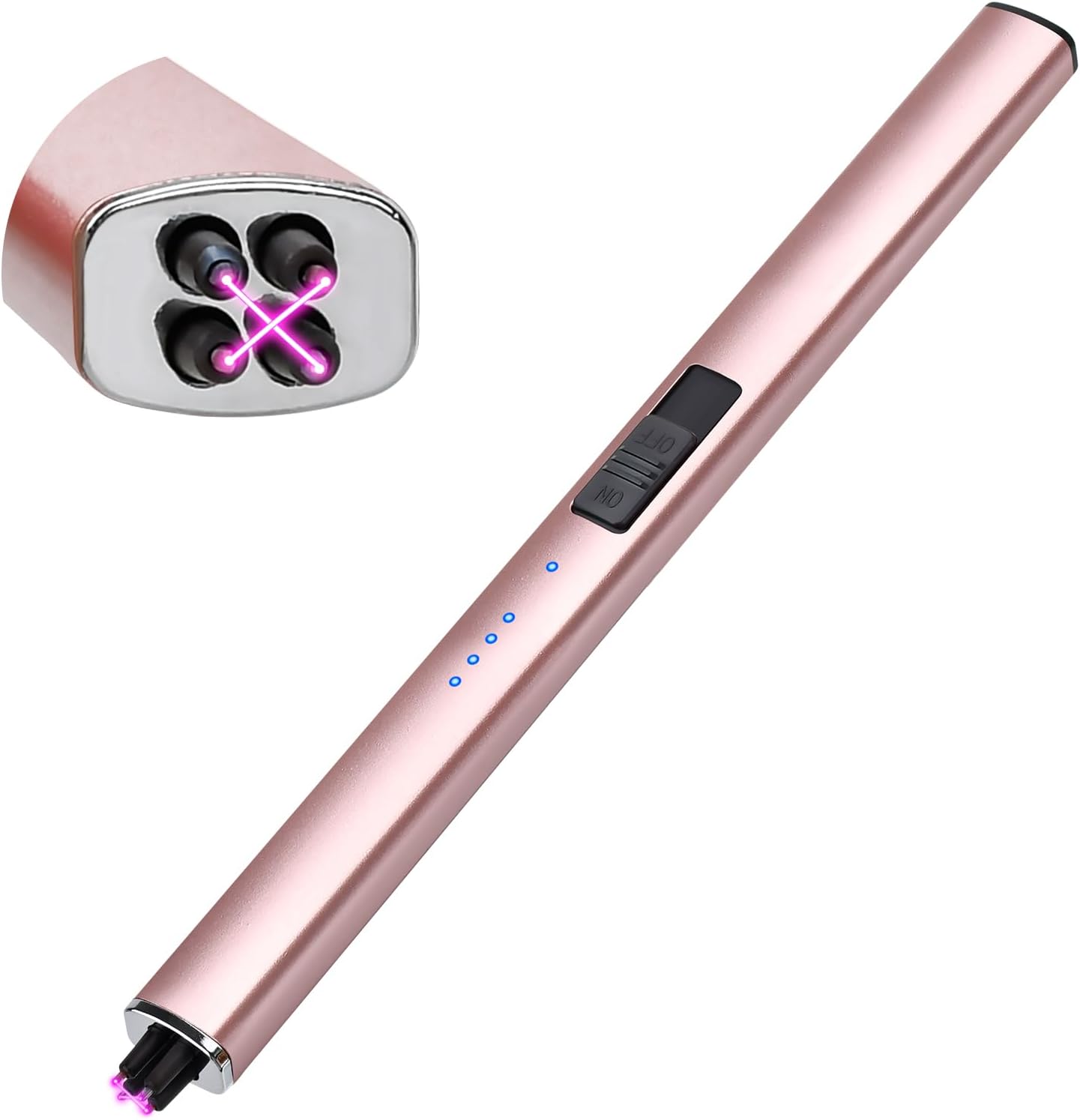 USB Rechargeable Electric Candle Lighter - Windproof Dual Arc Plasma Lighter with Safety Lock & LED Display - Perfect Gift for Women, Mom & Wife