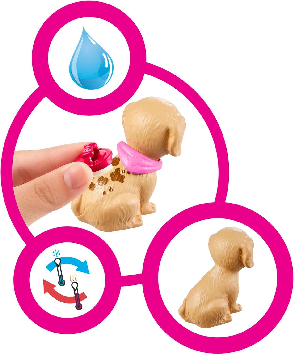 Barbie Pet Boutique Playset with Blonde Doll & 4 Pets, Color-Change Grooming Station & 20+ Accessories