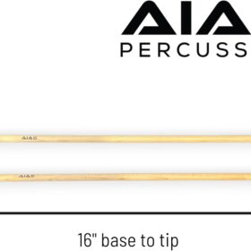 AIAS Vibraphone Mallets - Green Wrapped Yarn Heads with Maple Shafts, 16-Inch Professional Percussion Mallets for Clear Articulation and Tone (1 Pair)