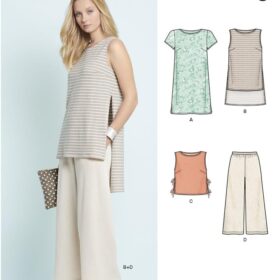 New Look Sewing Pattern 6461: Misses' Dress, Tunic, Tee & Cropped Pants Sizes 6-18