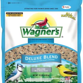 Wagner's 13008 Deluxe Wild Bird Food Blend – 10 lb Value Bag with Sunflower & General Seeds for Cardinals, Chickadees, Finches & Ground Feeding Birds