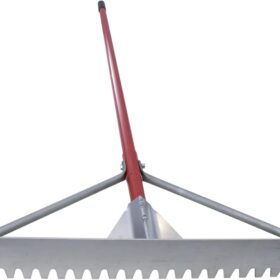 MARSHALLTOWN The Premier Line Braced Asphalt Lute Rake with 72-Inch Aluminum Handle & 36-Inch Magnesium Head - Professional Grade Smoothing Tool (RED700091)
