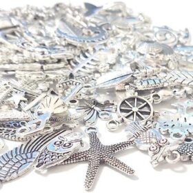 CHuangQi 100Pcs Mixed Metal Charms Assortment for Jewelry Making, DIY Necklace & Bracelet Pendants, Craft Repair Kit