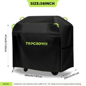 Premium Heavy-Duty Grill Cover – Waterproof & UV Resistant BBQ Protector with Windproof Straps (Fits 45”-75” Grills)