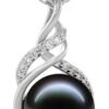 TRYNDI Real Tahitian Black Pearl Necklace for Women - 11-12mm Luxury Cultured Pearl Pendant, Romantic Valentine's Day, Birthday & Anniversary Jewelry Gift for Wife, Girlfriend & Mom