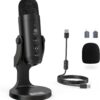 ZealSound Professional USB Microphone for PC & Streaming - Studio-Grade Podcast Mic with Noise Cancellation, Real-Time Monitoring, and Mobile Adapter Kit for Gaming, Recording, and Content Creation
