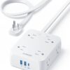 Anker Power Strip (8 AC Outlets, 3 USB Ports) – 2000J Surge Protector with Flat Plug & 5ft Extension Cord – 20W USB-C Charging Station for Home, Office, & Dorm
