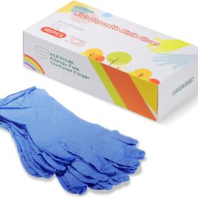 Kids Disposable Gloves - Latex & Powder Free Nitrile Blend - Bulk Pack for Painting, Crafting, Cooking & Gardening for Boys & Girls (Ages 4-10)