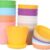 JERIA 16-Pack 4 Inch Plastic Nursery Pots with Saucers - Thickened Seed Starting Pots for Indoor & Outdoor Plants, 8 Colors