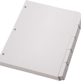 Oxford 1/5-Cut Blank Binder Dividers – 100 Sheet Index Tabs (20 Sets of 5) – 3-Hole Punched for Letter Size Binders