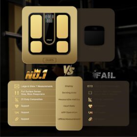 LVPIMAN Smart Scale for Body Weight - Digital Bathroom Scale with 25 Body Composition Metrics, BMI, Body Fat & Muscle Mass Tracking, 400lb Capacity, Bluetooth App Sync for iOS & Android