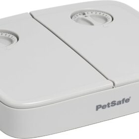 PetSafe Automatic 2-Meal Pet Feeder – Programmable Food Dispenser for Dogs & Cats with Tamper-Resistant Lids & Dishwasher Safe Tray (3 Cup Capacity)
