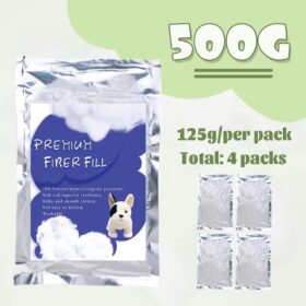 BUTUZE 500g Premium Polyester Fiberfill - High Resilience Stuffing for Pillows, Plush Toys, and DIY Crafts (17.6oz / 500g)