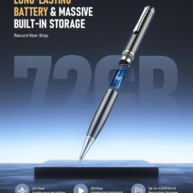 72GB Digital Voice Recorder with AI Noise Reduction – 25H Battery, Voice Activated Audio Recording Device for Lectures, Meetings, and Interviews