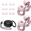 High-Fidelity Noise Reduction Earplugs – 2-Pair Reusable Set for Sleeping, Concerts & Work with 8 Pairs of Ear Tips & Travel Case (25dB-30dB)