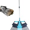 CYRUS 3-in-1 Adjustable Garden Leaf Rake – 30-Tine Heavy Duty Poly Lawn Rake for Leaves, Grass, and Yard Debris – Expandable Handle for Adults & Kids
