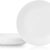 Corelle Vitrelle 8-Piece Dinner Plates Set – Triple Layer Strong Glass, Chip Resistant & Lightweight, Winter Frost White (10.25")