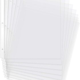 Amazon Basics Clear Sheet Protectors - 200 Count, Heavy Duty, Non-Stick, Archival Safe for 3-Ring Binders, 8.5 x 11 Inches