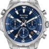 Bulova Men's Marine Star Series B Stainless Steel 6-Hand Chronograph Watch, 100M Water Resistant