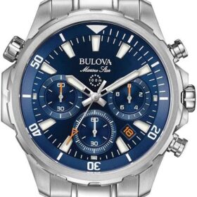 Bulova Men's Marine Star Series B Stainless Steel 6-Hand Chronograph Watch, 100M Water Resistant