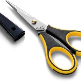 Beaditive Precision Craft Scissors – Ultra-Sharp Micro-Tip Stainless Steel with Ergonomic TPR Handles & Safety Cap for Scrapbooking, Sewing, and Detail Cutting