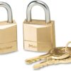 Master Lock 120T Solid Brass Padlock (2-Pack) - 3/4in. Keyed Alike Weatherproof Security