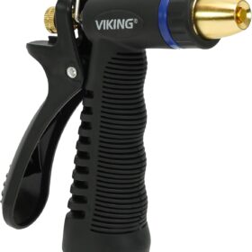 VIKING Heavy Duty Garden Hose Nozzle - High Pressure Adjustable Spray Nozzle for Car Washing, Pet Grooming, and Plant Watering
