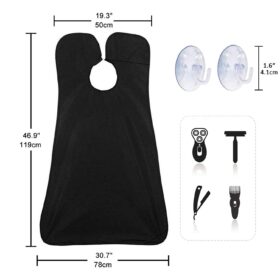 Beard Bib Apron for Men - Waterproof Hair Catcher for Shaving & Grooming with Suction Cups, Unique Gift for Husband & Dad