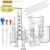 Professional Borosilicate Lab Glassware Set - 23-Piece Kit with Beakers, Graduated Cylinders, Stirring Rods, Pipettes & Brushes