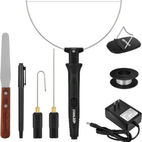 Cooltop 18W Hot Wire Foam Cutter Kit – Electric Styrofoam Cutting Tool with Cleaning Pen for EPS, EPP, and KT Board Sculpting