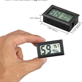Digital Hygrometer Thermometer (4-Pack) – Mini Indoor Outdoor Humidity & Temperature Gauge with LCD Display for Reptile Tanks, Greenhouses, Guitar Cases, and Fridges