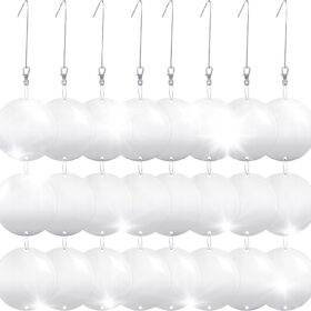 Hedoc 24-Piece Reflective Bird Scare Discs - Dual-Sided Mirror Deterrents for Woodpeckers, Pigeons & Garden Pest Control