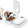 Automatic Cat Feeder with Ice Pack – 48-Hour 700ml Wet & Dry Food Dispenser for Cats, Puppies & Small Dogs – Portable Timer Dish with Secure Lid
