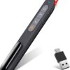 Professional Wireless Presenter Remote with Dual USB-C Receiver | 2.4GHz PowerPoint PPT Clicker for Laptops, Mac, PC | 656ft Red Laser Pointer & Volume Control for Teachers, Meetings