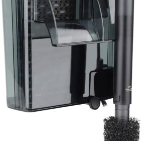 hygger 105 GPH HOB Aquarium Filter – Hang-On-Back Power Filter with Clog Indicator, Adjustable Flow, and Extendable Intake for 10-20 Gallon Tanks