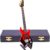 Handcrafted Wooden Miniature Electric Bass Guitar Replica with Display Stand & Case - 7.87" Musical Collectible Figurine & Home Decor