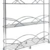 joeji's Kitchen Free Standing Spice Rack Organiser - 4-Tier Stainless Steel Storage Holder for Up to 21 Spice Jars - Versatile Countertop or Cabinet Organizer with Anti-Slip Suction Cups