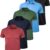 OYGSieg Men's Classic Fit Polo Shirts - 5 Pack Soft Cotton Blend Casual Golf Tennis Shirts with Ribbed Collar