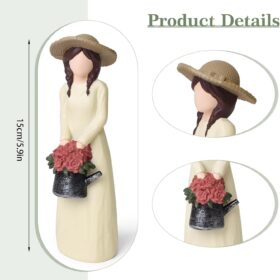 Thovorrnl Resin Garden Angel Figurine – Unique Gardening Gifts for Women, Hand-Painted Statue for Home, Office & Yard Décor