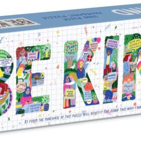 Galison Be Kind 1000 Piece Panoramic Jigsaw Puzzle – Vibrant Landscape Art Puzzle & 21-Day Kindness Calendar Collaboration with Born This Way Foundation