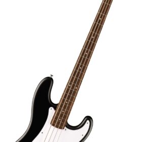 Squier by Fender Debut Series Precision Bass Guitar – Matte Black, Beginner Electric Bass with Split Single-Coil Pickup & Free Online Lessons