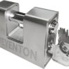 JEYETON Heavy Duty Armoured Padlock - 74mm High Security Anti-Drill Lock with 12mm Shackle - Weatherproof Outdoor Storage, Gate, and Warehouse Protection (Silver)