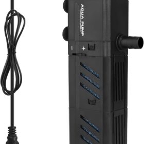 Submersible Aquarium Filter 400 GPH – 15W Adjustable Internal Water Pump for Freshwater & Saltwater Tanks (150-300 Gallons)