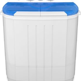 Zynkez 14Lbs Portable Twin Tub Washing Machine – Compact Semi-Automatic Laundry Washer with Spin Dryer for Apartments, Dorms, RVs & Campers